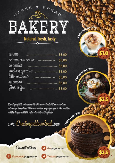 Coffee Shop Flyer PSD Freebie | Coffee shop menu, Coffee shop, Mocha cappuccino