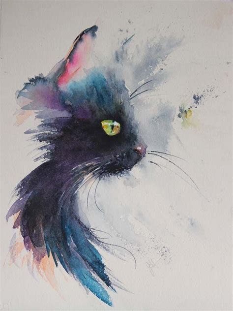 Related image cat designs in 2019 watercolor cat tattoo, wat | Aquarell katze, Wasserfarben ...