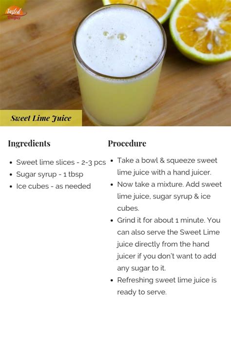 Mosambi Juice - Sweet Lime Juice - Tasted Recipes