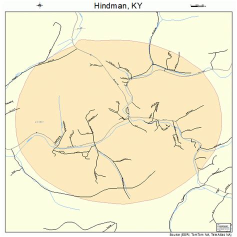 Hindman Kentucky Street Map 2137108