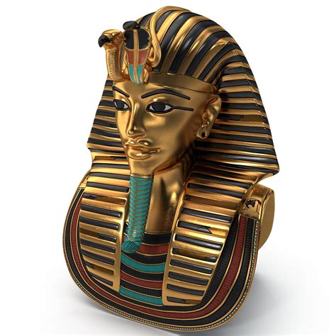 3d model of gold death mask tutankhamun