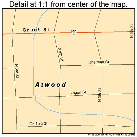 Atwood Kansas Street Map 2003150