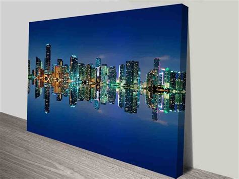 Midtown Miami Skyline Art Print on Canvas Wall Art