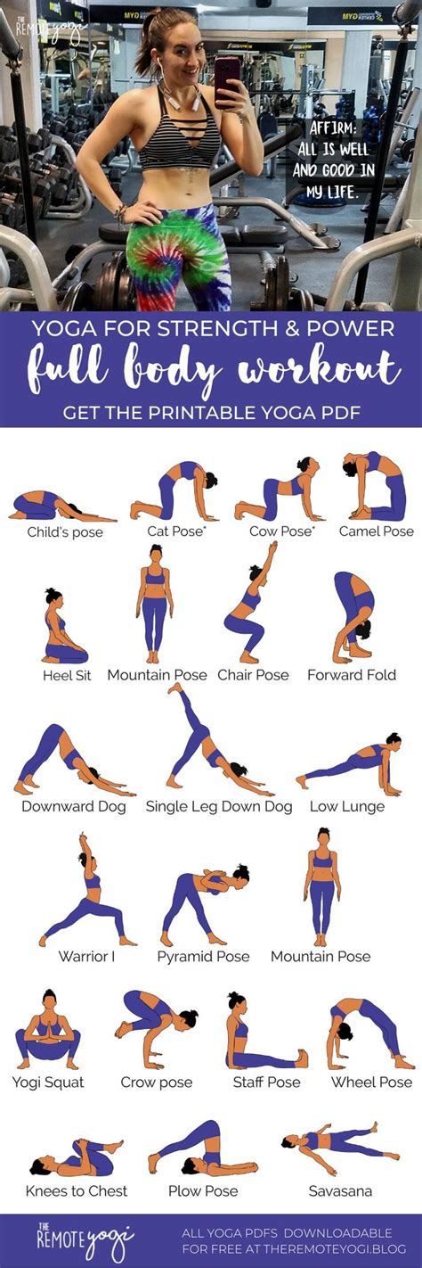 Full Body Yoga Workout – Free Printable PDF | Full body yoga workout, Full body workout, Workout