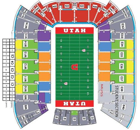 University Of Utah Football Stadium Seating Chart - Stadium Seating Chart