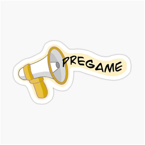 "Pregame sticker " Sticker for Sale by amgc-artwork | Redbubble