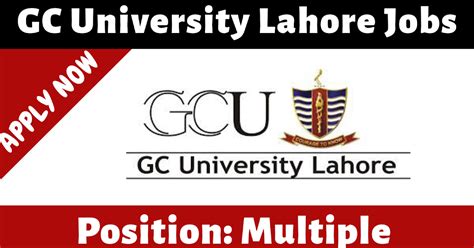 GC University Lahore Multiple Jobs April 2020 - Engineering Career ...