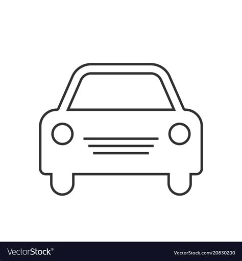 Car icon simple front logo Royalty Free Vector Image