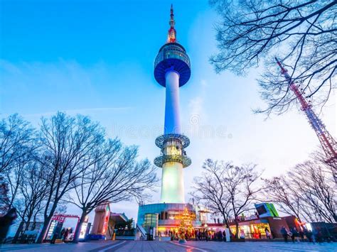 Beautiful Architecture Building N Seoul Tower on Namsan Mountain ...