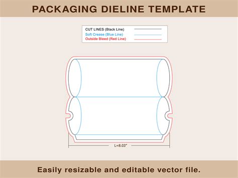 Pillow Box, Party Favor Box, Wedding Favor Box, Dieline Template ...