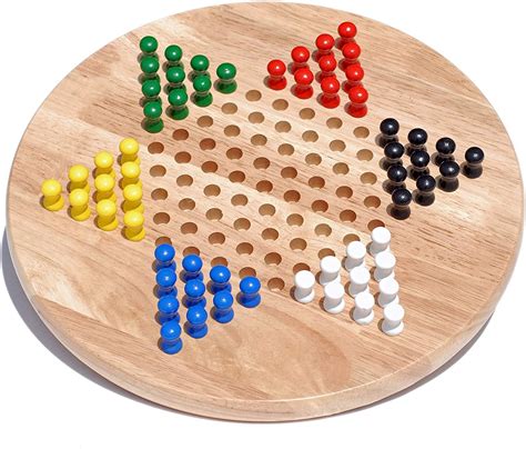 WE Games Solid Wood Chinese Checkers Board Game with Pegs- 11.5 in. - Walmart.com - Walmart.com