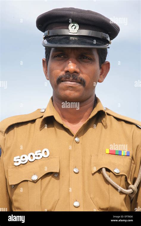 SRI LANKAN POLICE MAN AT GALLE FORT Stock Photo - Alamy