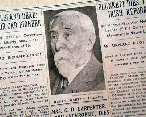 Henry M. Leland death in 1932... - RareNewspapers.com