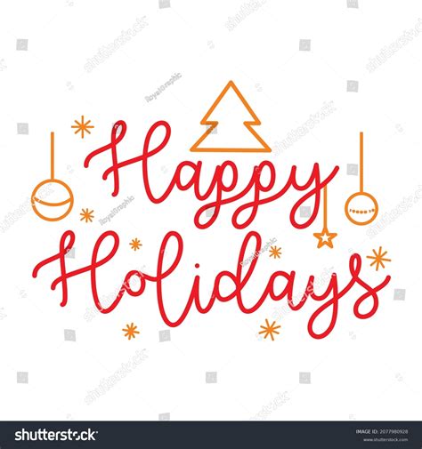 Happy Holidays Typography Design Vector Logo Stock Vector (Royalty Free) 2077980928 | Shutterstock