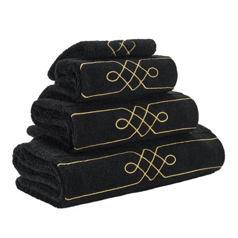 Abyss Spencer Bath Towel - Black/Gold (998) | Modern bathroom decor ...