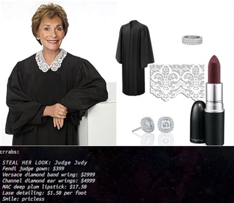 Judge Judy | Judge judy, Judge costume, Halloween inspiration