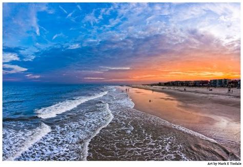 Beautiful Day - Tybee Island Sunset Over The Beach