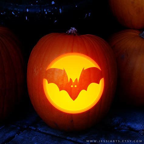 Printable Bat Pumpkin Carving Stencil Halloween Pumpkin - Etsy