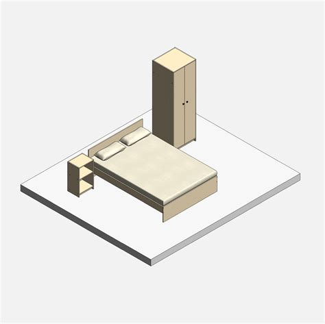 IKEA Revit 3D Furniture Families - GURSKEN Bedroom furniture | Download RVT | Revit Dynamo