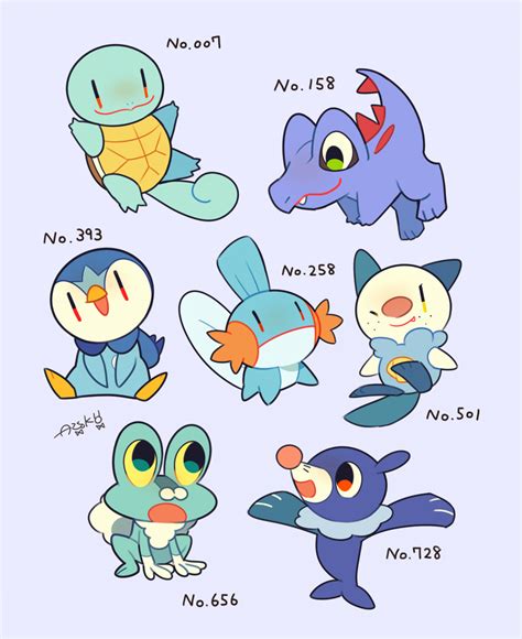 Water type starters | pokemon | Pinterest | Pokémon, Manga games and Anime