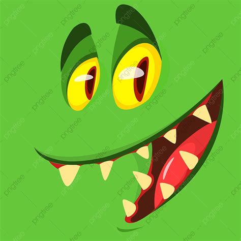 Funny Face Cartoon Vector Art PNG, Funny Cartoon Monster Face Smiling, Design, Saliva, Vector ...