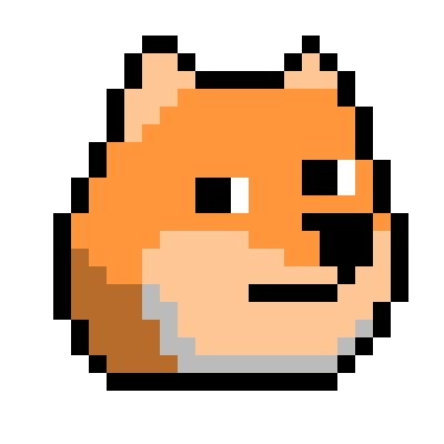 Doge Pixel Art Grid