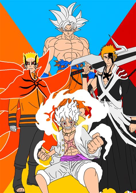 The Big 4 - Anime Heroes by dragonkid17 on DeviantArt