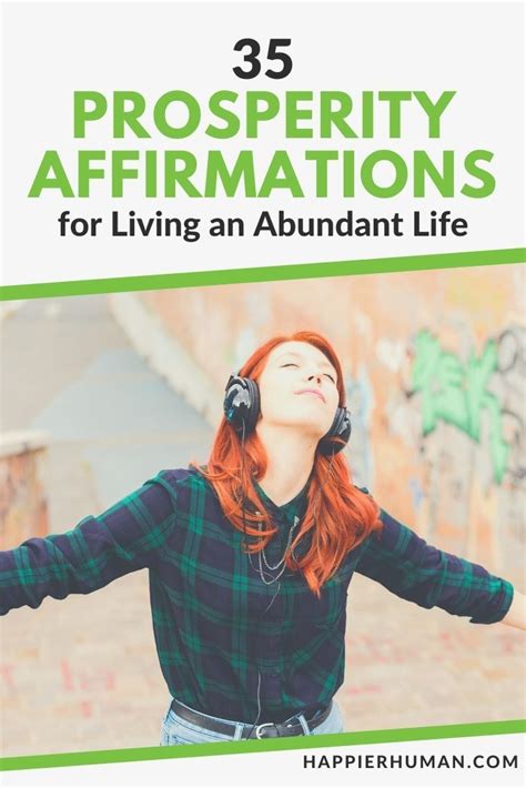 35 Prosperity Affirmations for Living an Abundant Life - Happier Human