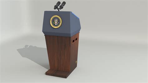 presidential podium seal 3d x