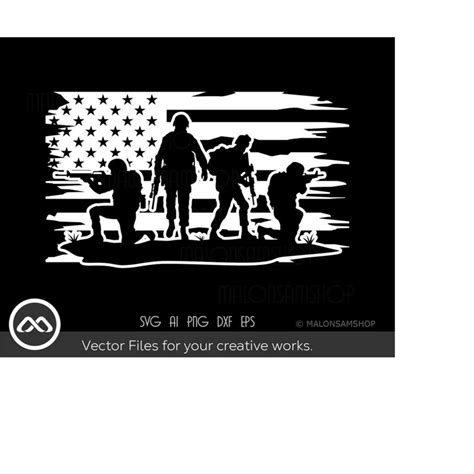 Us military SVG Silhouette 2 - Soldier svg, military png, Mi - Inspire ...