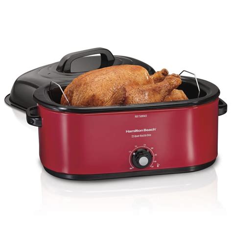 Hamilton Beach 22 Quart Roaster Oven, Fits 28 lb Turkey, Red, Model ...