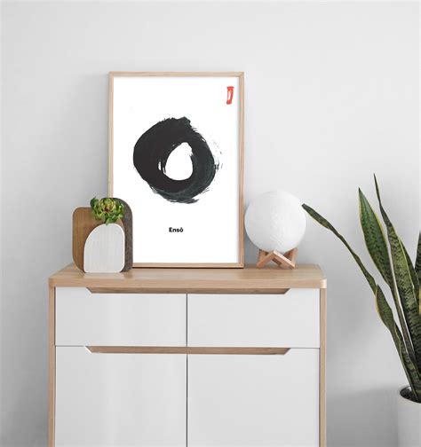 Enso Zen poster digital artwork wall art Japan art | Etsy