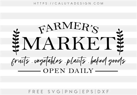 Free Farmer's Market SVG, PNG, EPS & DXF by Caluya Design