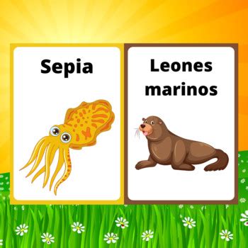 Spanish Animals Flashcards for kids to learn Animal Vocabulary in Spanish