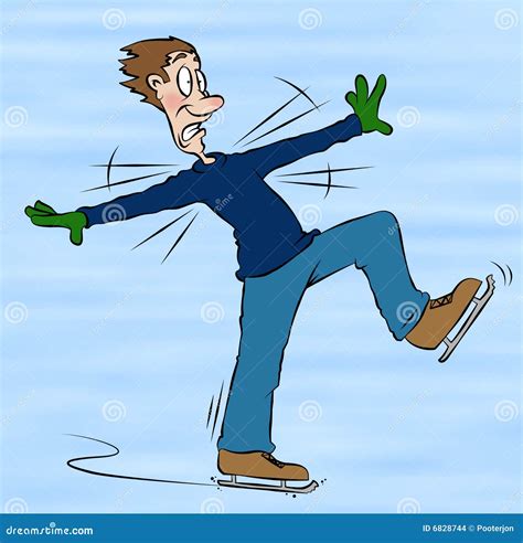 Ice Skating Cartoon stock photo. Illustration of winter - 6828744