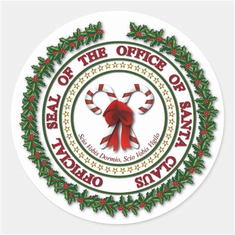 Seal of the Office of Santa Claus Stickers | Zazzle