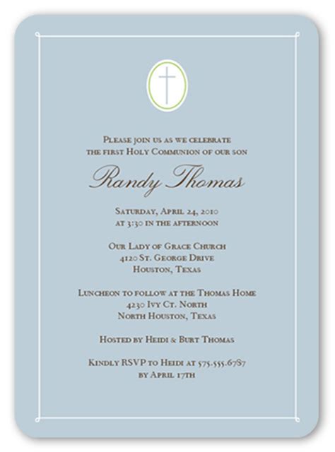 Communion Cross Powder Communion Invitation | Shutterfly