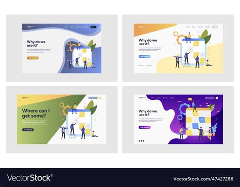 Planning board set Royalty Free Vector Image - VectorStock