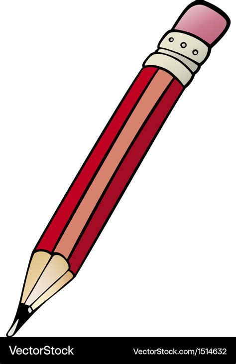 Pencil clip art cartoon Royalty Free Vector Image