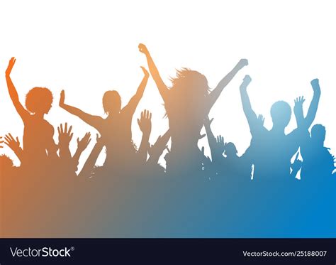 Party crowd silhouette Royalty Free Vector Image