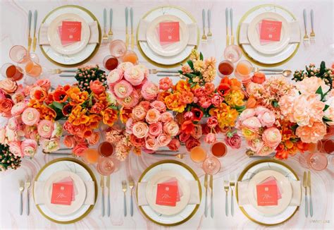 In Living Coral | Wedding event design, Orange wedding, Floral wedding