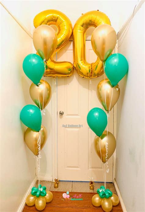 Number 20 With Helium Balloons - A&E BalloonArt