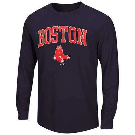 Men's Boston Red Sox Majestic Navy Big & Tall Long Sleeve Thermal T-Shirt