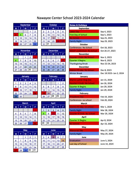 School Calendar | Nawayee Center School |Minneapolis, Minnesota | Indigenous Education