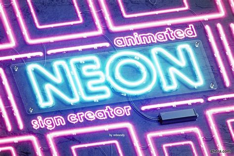 CreativeMarket - Neon Animated Sign Creator 5338598 » GFxtra