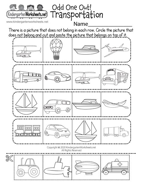 Land, Water, or Air Transportation Worksheet - Free Printable, Digital, & PDF