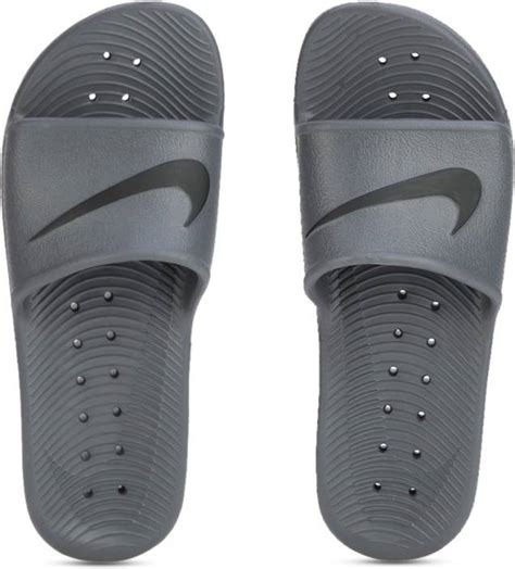 Nike KAWA SHOWER Slides - Buy DARK GREY/BLACK Color Nike KAWA SHOWER Slides Online at Best Price ...