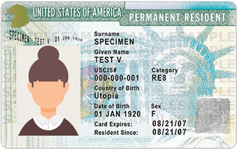 Green card to live in the United States