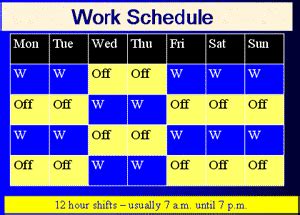 12 Hour Rotating Shift Schedule Calendar – planner template free