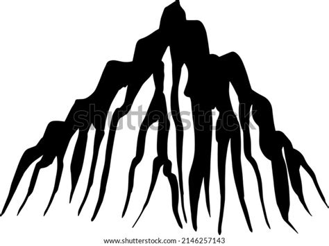 Mountain Silhouette Vector Illustration Mountain Tops Stock Vector ...